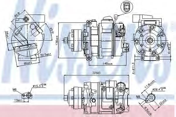 89418 Nissens compressor de aparelho de ar condicionado