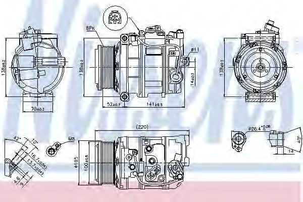 89412 Nissens compressor de aparelho de ar condicionado