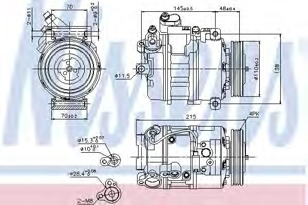 89417 Nissens compressor de aparelho de ar condicionado