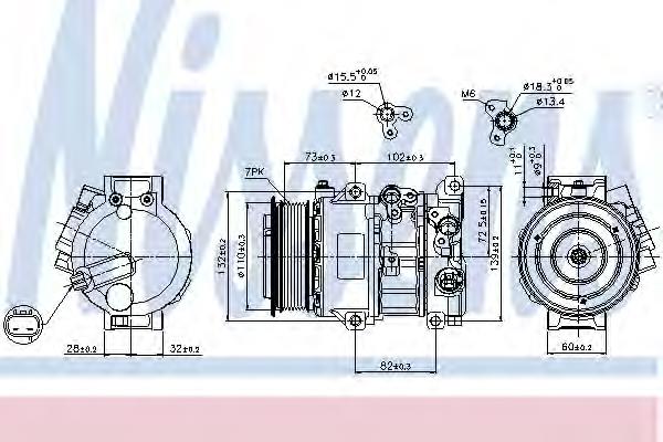 89516 Nissens compressor de aparelho de ar condicionado