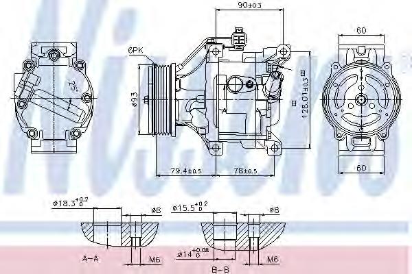 89530 Nissens compressor de aparelho de ar condicionado