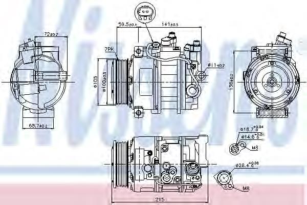 Compressor de aparelho de ar condicionado para Mercedes GLK (X204)
