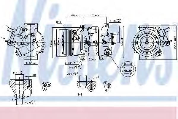 89314 Nissens compressor de aparelho de ar condicionado