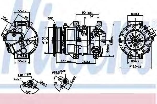 89309 Nissens compressor de aparelho de ar condicionado