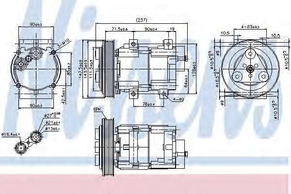 Compressor de aparelho de ar condicionado para Ford Transit (E)