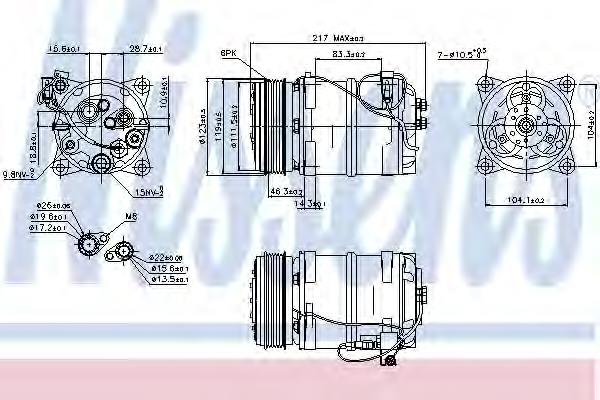 89249 Nissens compressor de aparelho de ar condicionado