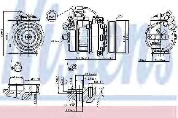 0002343711 Mercedes compressor de aparelho de ar condicionado