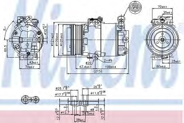 89322 Nissens compressor de aparelho de ar condicionado