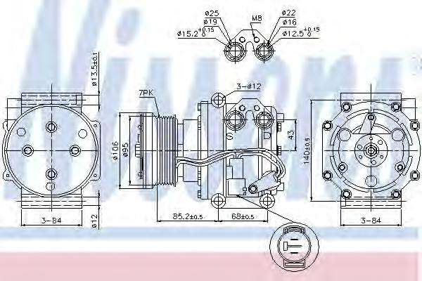 89331 Nissens compressor de aparelho de ar condicionado