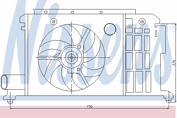 Ventilador (roda de aletas) do radiador de esfriamento para Citroen Xsara (N68)