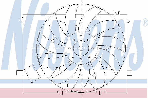 85010 Nissens ventilador elétrico de esfriamento montado (motor + roda de aletas)