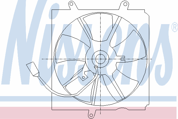 85012 Nissens difusor do radiador de esfriamento, montado com motor e roda de aletas