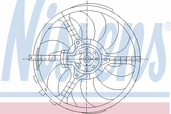 85036 Nissens ventilador elétrico de esfriamento montado (motor + roda de aletas)