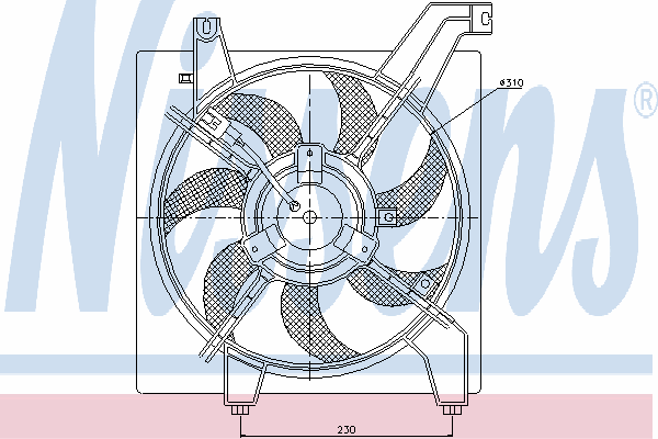 85034 Nissens ventilador (roda de aletas do radiador de esfriamento)