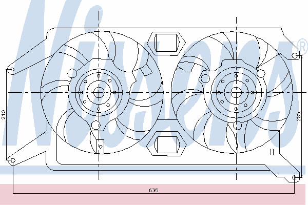 Difusor do radiador de aparelho de ar condicionado para Alfa Romeo 156 (932)