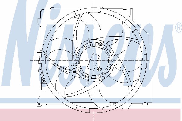 205523W3 Polcar difusor do radiador de esfriamento, montado com motor e roda de aletas