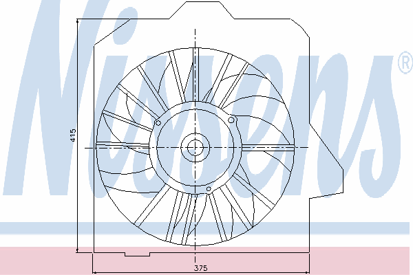 85091 Nissens difusor do radiador de esfriamento