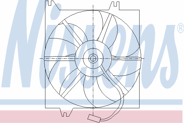 85085 Nissens difusor do radiador de esfriamento, montado com motor e roda de aletas