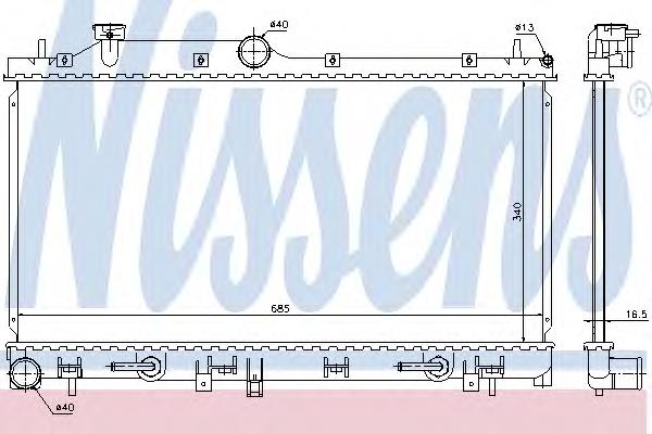 Radiador de esfriamento de motor 67730 Nissens