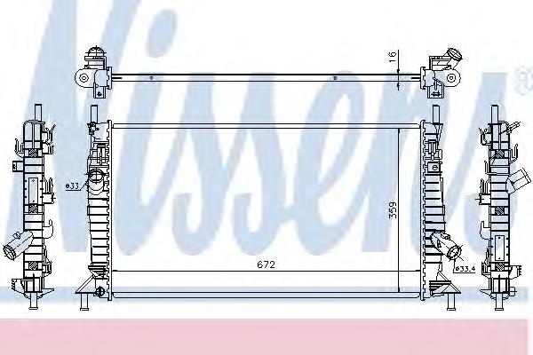 62017A Nissens radiador de esfriamento de motor