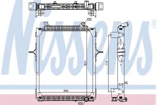 67206 Nissens radiador de esfriamento de motor