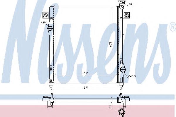 A2971 Koyorad radiador de esfriamento de motor