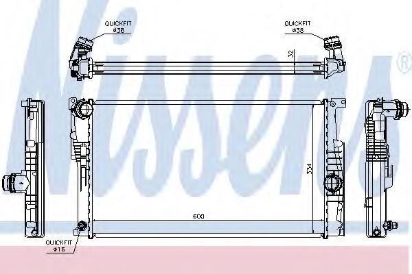 RA60815 Signeda radiador de esfriamento de motor