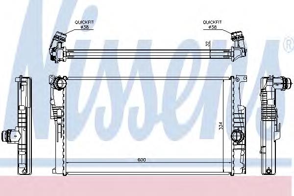 DRM05015 Denso radiador de esfriamento de motor