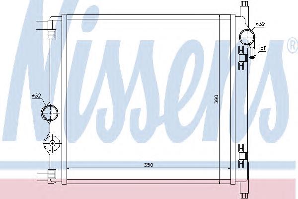 65300 Nissens radiador de esfriamento de motor