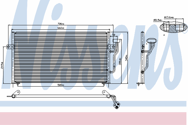 94433 Nissens radiador de aparelho de ar condicionado