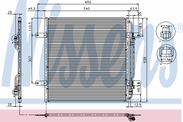 94337 Nissens radiador de aparelho de ar condicionado