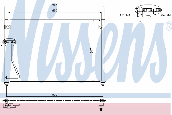 94428 Nissens radiador de aparelho de ar condicionado