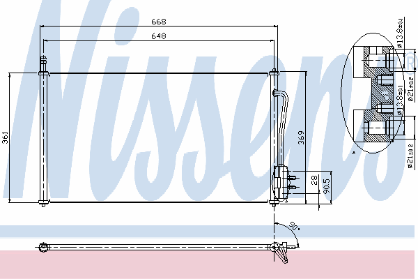 94432 Nissens radiador de aparelho de ar condicionado
