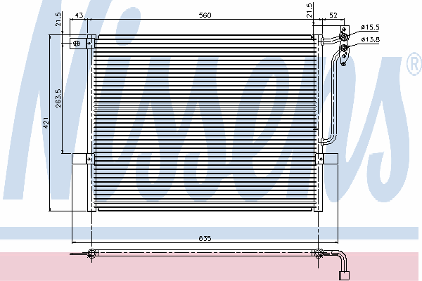 94431 Nissens radiador de aparelho de ar condicionado