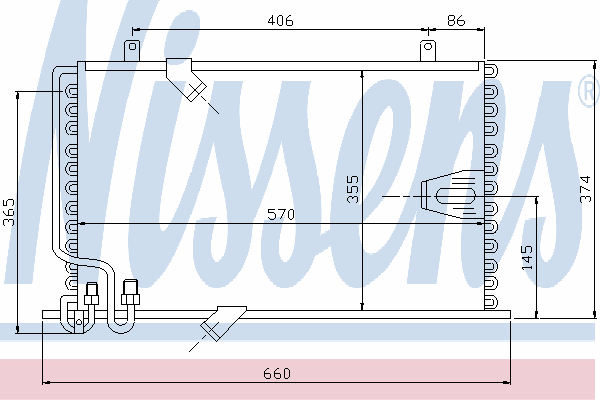 94408 Nissens radiador de aparelho de ar condicionado