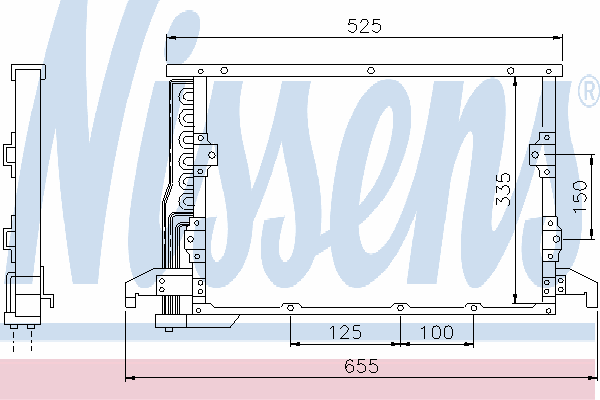 Radiador de aparelho de ar condicionado 94406 Nissens