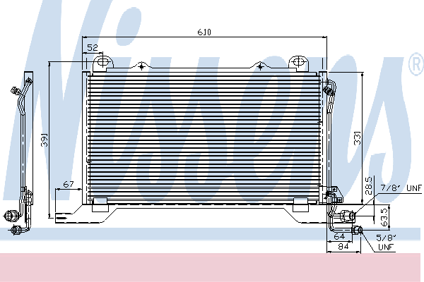 94425 Nissens radiador de aparelho de ar condicionado