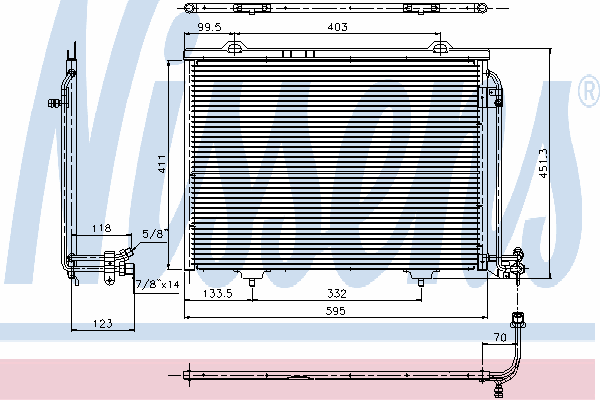 94282 Nissens radiador de aparelho de ar condicionado