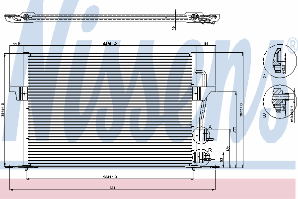 94308 Nissens radiador de aparelho de ar condicionado