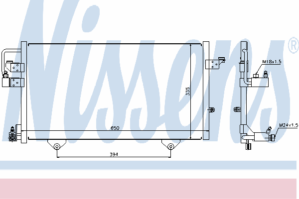 Radiador de aparelho de ar condicionado 94209 Nissens