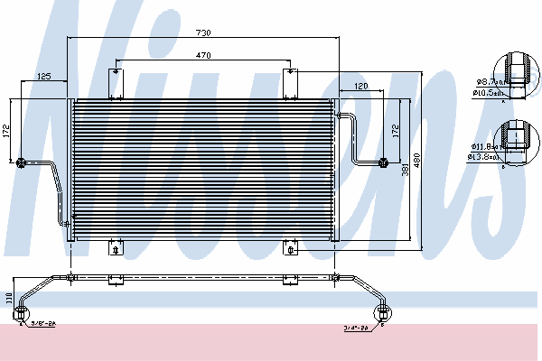 94325 Nissens radiador de aparelho de ar condicionado