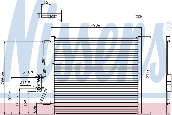 94275 Nissens radiador de aparelho de ar condicionado