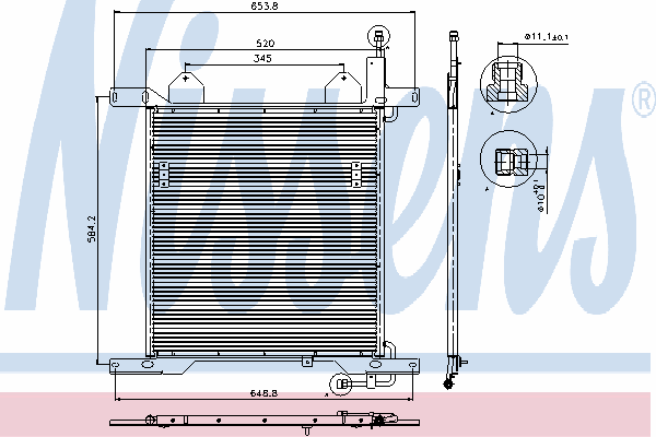 94342 Nissens radiador de aparelho de ar condicionado