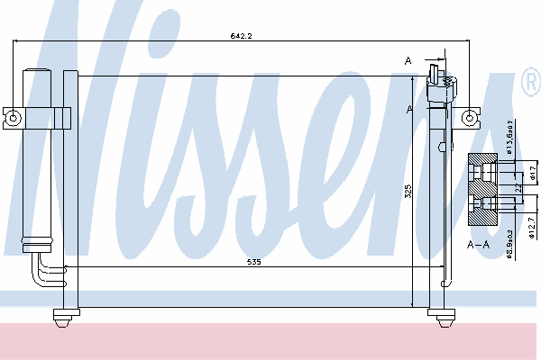 94647 Nissens radiador de aparelho de ar condicionado