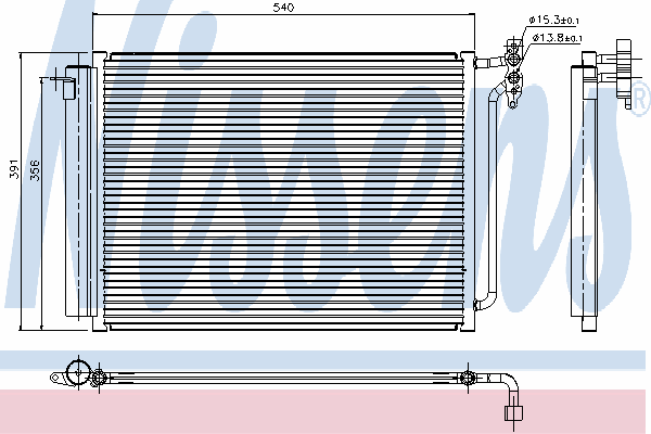 94605 Nissens radiador de aparelho de ar condicionado