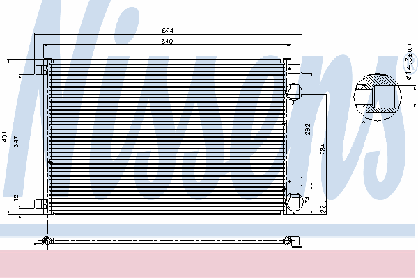 94626 Nissens radiador de aparelho de ar condicionado