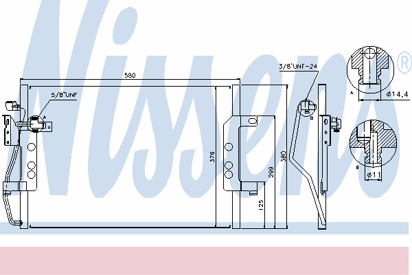 94613 Nissens radiador de aparelho de ar condicionado