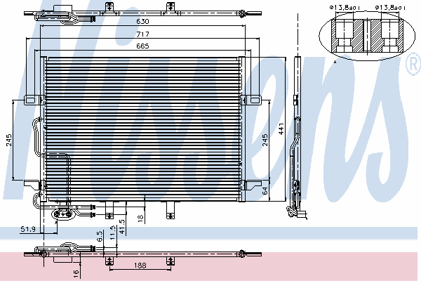 94614 Nissens radiador de aparelho de ar condicionado