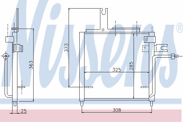 Radiador de aparelho de ar condicionado 94693 Nissens