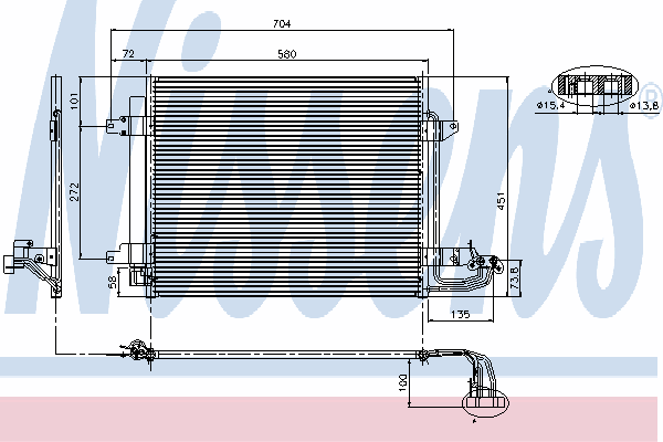 94690 Nissens radiador de aparelho de ar condicionado